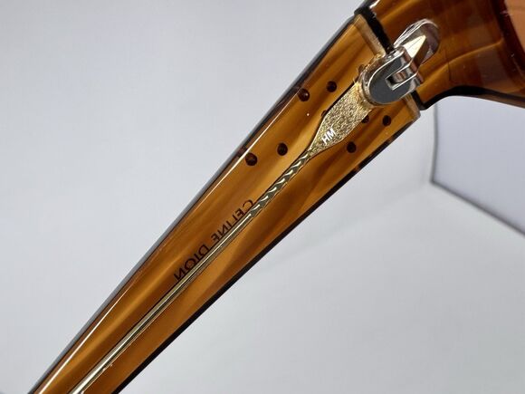 Celine Dion CD5038 Eyeglass Frames Only Brown Tortoise Rectangle main image 9